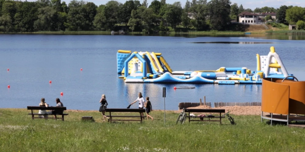 Balvu ezera peldvieta. 