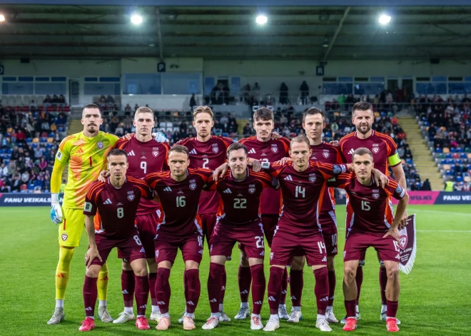 Latvijas futbola izlasei minimāls kāpums FIFA rangā
