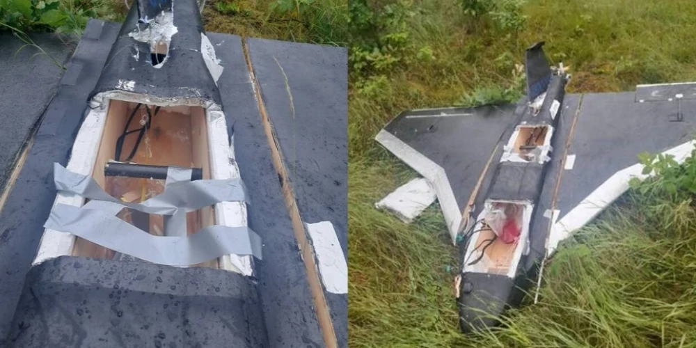 No Baltkrievijas ielidojušais lidaparāts (foto: Lietuvas armija)