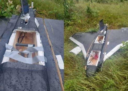 No Baltkrievijas ielidojušais lidaparāts (foto: Lietuvas armija)