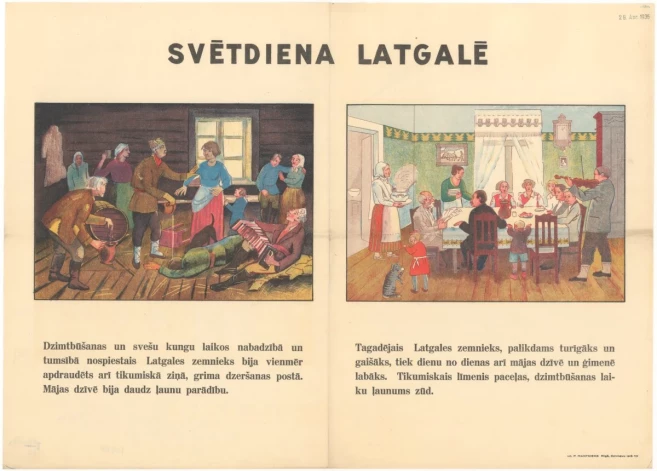 Šādi propagandas plakāti vēstīja, ka brīvajā Latvijā Latgale ir tikusi vaļā no daudzām nevēlamām parādībām, ieskaitot dzeršanu. Diemžēl tā īsti tā nebija taisnība.