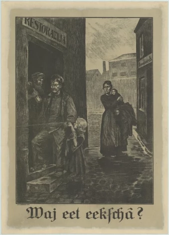 Visai biedējošs divdesmito gadu pretalkohola propagandas paraugs.