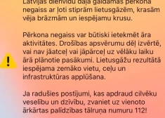 Jau saņēmi ziņu? VUGD nosūta šūnu apraides paziņojumu par ļoti stiprām lietusgāzēm