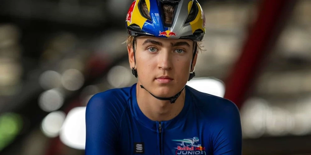 Latvijas riteņbraucējs Georgs Tjumins.