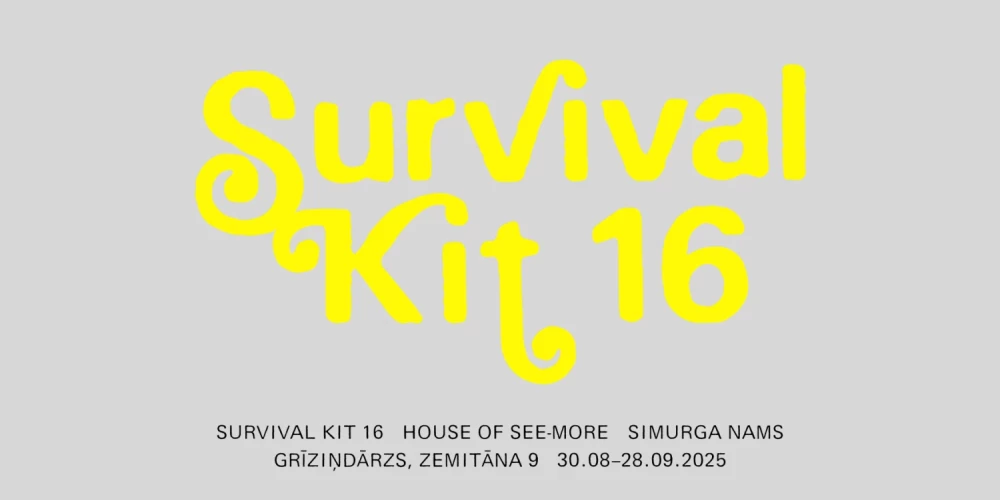 Survival Kit 16 vizuālā identitāte: Marta Folkmane un Dans Jirgensons.