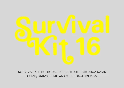 Survival Kit 16 vizuālā identitāte: Marta Folkmane un Dans Jirgensons.