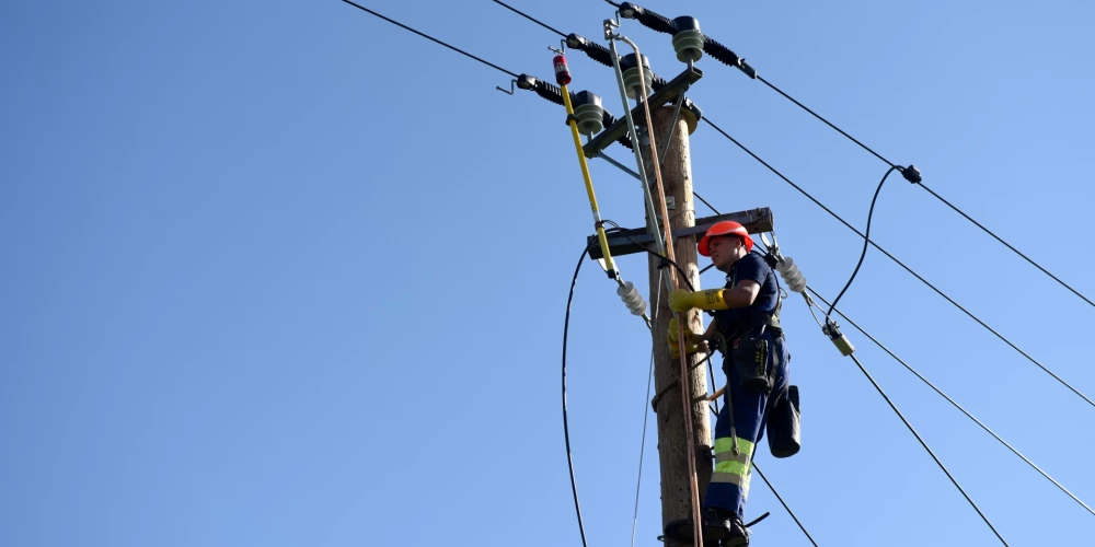 "Sadales tīkls" novērsis 241 stiprā vēja radīto elektrotīkla bojājumu.
