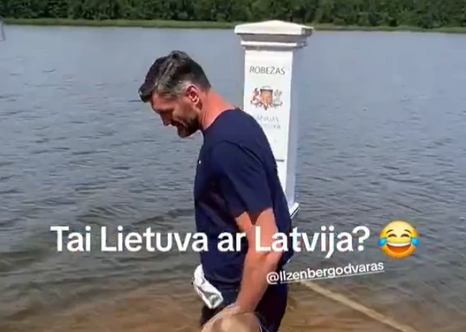 "Kur te Latvija, kur Lietuva?": lietuviešu basketbola leģendas, brāļi Lavrinoviči brīnās par robežstabiem ezerā