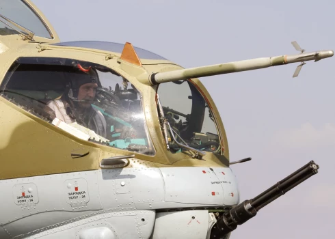 Baltkrievijas armijas helikopters "Mi-24".