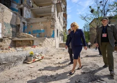 ФОТО: Эвика Силиня побывала в Киеве и приняла участие в праздновании Дня украинской государственности