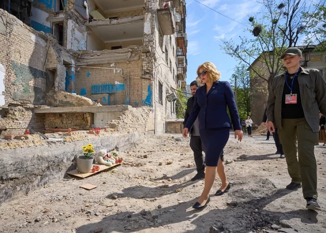 ФОТО: Эвика Силиня побывала в Киеве и приняла участие в праздновании Дня украинской государственности