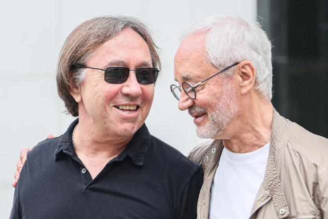 Режиссер Ренат Давлетьяров и художественный руководитель Московского академического театра сатиры Евгений Герасимов.