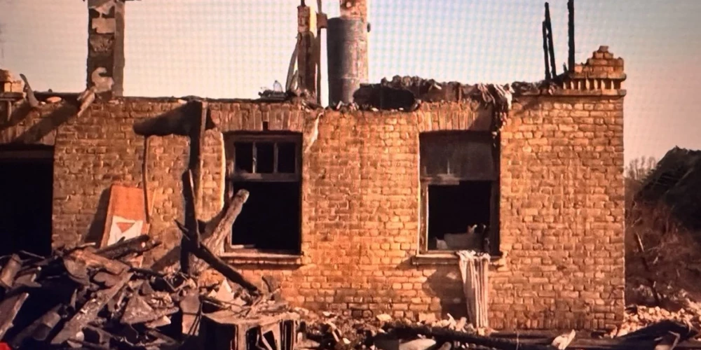 То, что осталось от дома.
