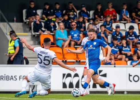 "Daugavpils" sāka vareni pret "Vllaznia", diemžēl rezultāts nebija cerētais (foto: Sanita Ieva Sparāne)