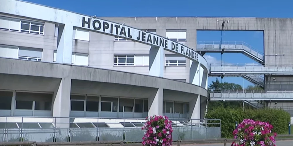 Lilles slimnīca, kur notika traģēdija (ekrānuzņēmums no video)