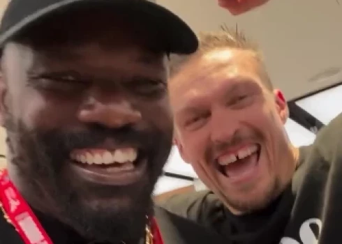 Dereks Čisora un Oleksandrs Usiks (ekrānuzņēmums no video)