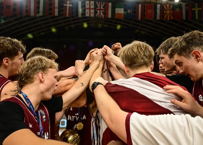 Latvijas U-20 basketbolisti uzvarētajā Eiropas čempionāta B divizijā starp labākajiem vairākos statistikas rādītājos