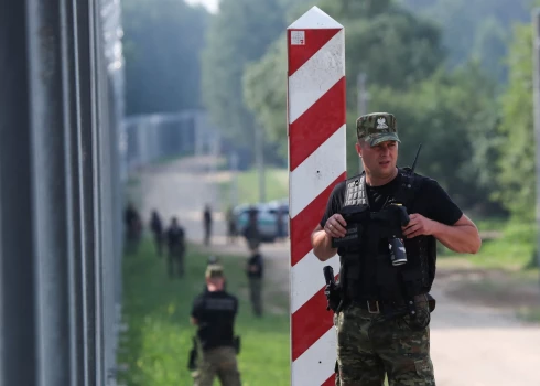 Polijas robežsargi pie Baltkrievijas robežas