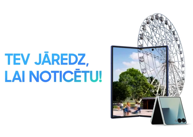 Samsung dāvina Rīgas iedzīvotājiem un viesiem braucienu Rīgas panorāmas ratā