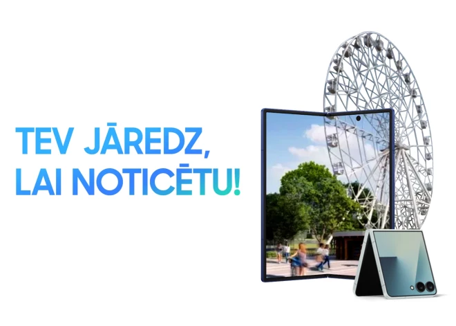 Samsung dāvina Rīgas iedzīvotājiem un viesiem braucienu Rīgas panorāmas ratā