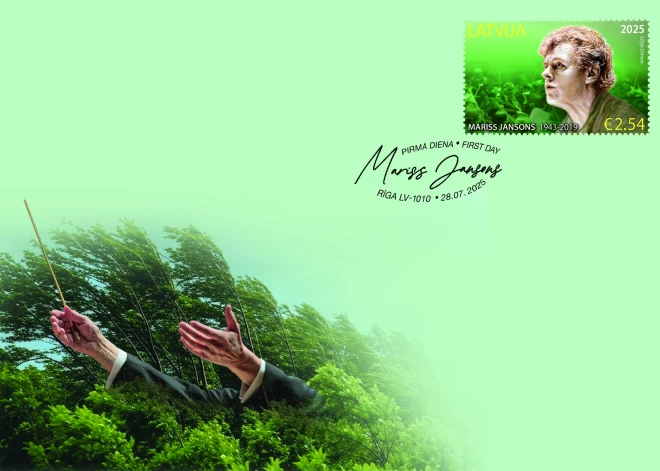 "Latvijas pasts" pirmdien izdos diriģentam Jansonam veltītu pastmarku