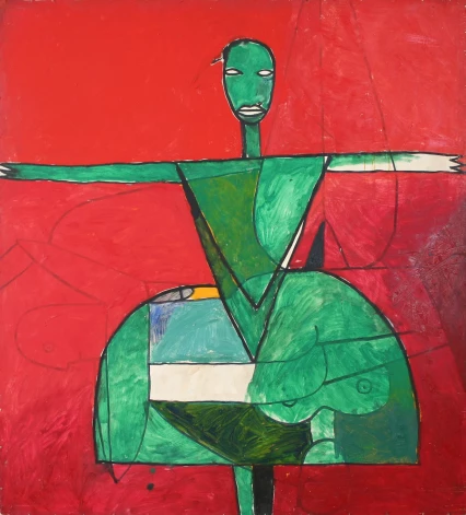 Aija Zariņa “Princese Gundega”, 1986, kartons, eļļa, 160x145 cm, LMS muzejs
