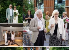 FOTO: smalka publika pulcējas Maijas Tabakas izstādes "Gleznas" atklāšanā