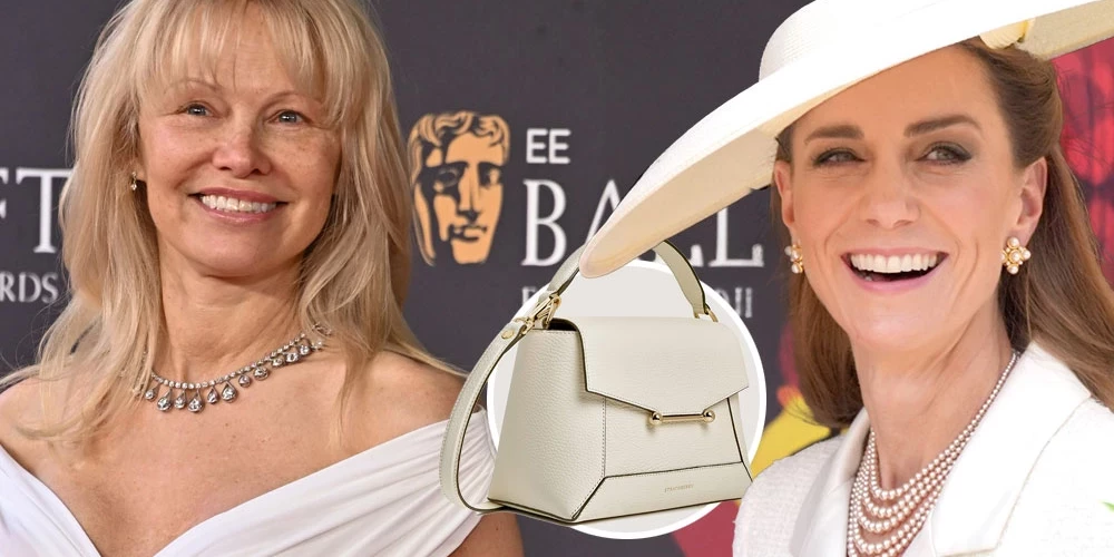 Pamela Andersone un princese Ketrīna iecienījušas “Strathberry Mosaic Bag” somiņu.