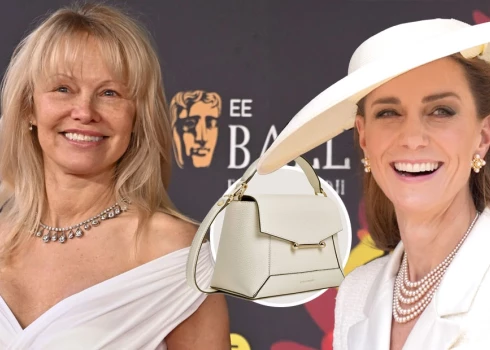 Pamela Andersone un princese Ketrīna iecienījušas “Strathberry Mosaic Bag” somiņu.