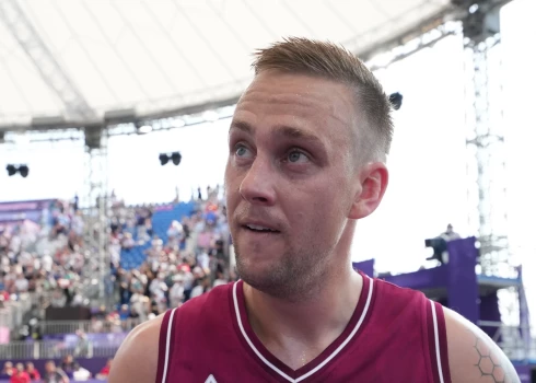 3x3 basketbola turnīra spēle starp Latvijas un Ķīnas valstsvienībām 2024.gada vasaras olimpiskajās spēlēs Parīzē.