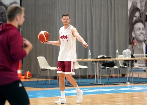Latvijas basketbola izlases kapteinis Dairis Bertāns.
