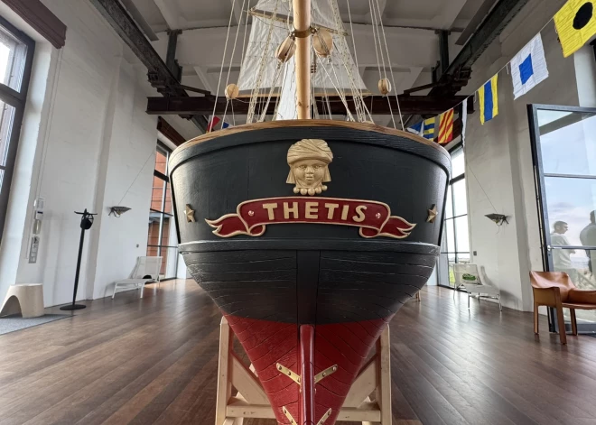 Iesvētīts pirmais Rīgas Vāgnera muzeja eksponāts - šoneris "Thetis"