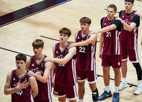 Latvijas U-18 izlases puiši — starp astoņām labākajām Eiropas komandām (foto: Latvijas Basketbola savienība / Facebook)jpg