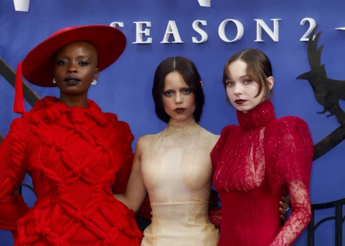 July 30, 2025, London, United Kingdom: Joy Sunday, Jenna Ortega and Emma Myers attend the Wednesday Season 2 Part 1 Global Premiere at the Central Hall. (Credit Image: © Cat Morley/SOPA Images via ZUMA Press Wire)