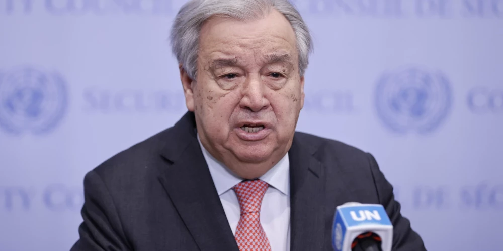 ANO ģenerālsekretārs Antoniu Gutērrešs.