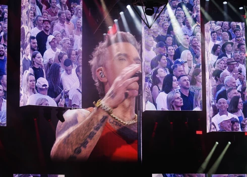 Robija Viljamsa koncerts Rīgā (foto: Juris Rozenbergs)