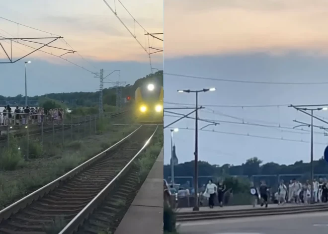 "Непонятно, с какой стороны подъедет электричка": в Юрмале - переполох из-за смены путей, люди бегают с перрона на перрон