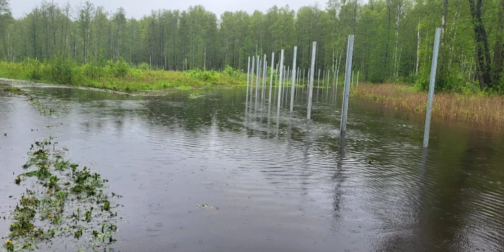 Dramatiski laikapstākļi kavē robežas izbūvi uz Latvijas austrumu robežas.