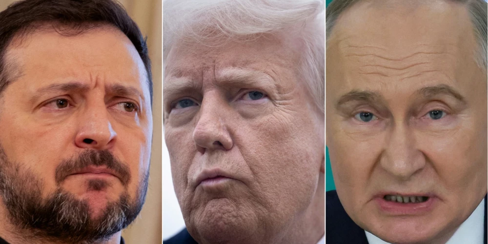 Владимир Зеленский, Дональд Трамп и Владимир Путин.