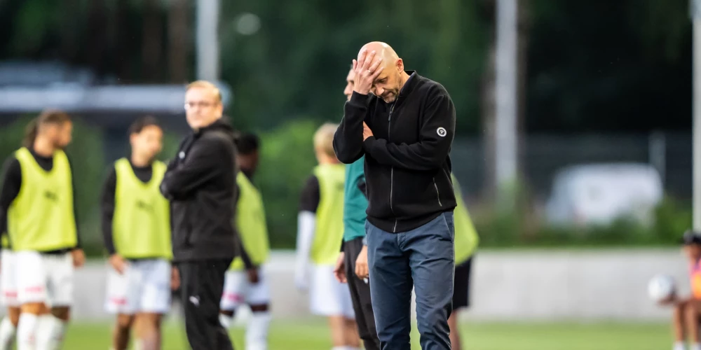 Viktors Morozs izrāda emocijas spēlē pret Somijas klubu. 