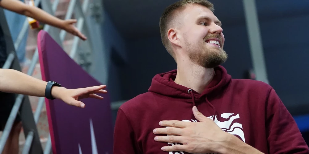 Latvijas basketbola valstsvienības spēlētājs Kristaps Porziņģis.