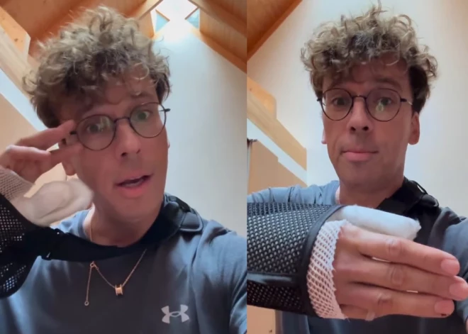 ВИДЕО: Максим Галкин вышел на связь после ДТП в Юрмале и показал руку в гипсе