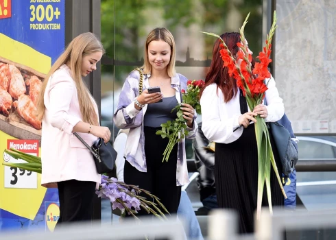 Zinību dienas rīts Rīgas centrā.