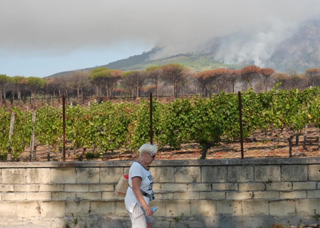 Pie Neapoles plosās ugunsgrēks, slēgts pārgājiena maršruts uz slaveno Vezuva vulkānu. Iespējams, pie vainas ļaunprātīgi dedzinātāji