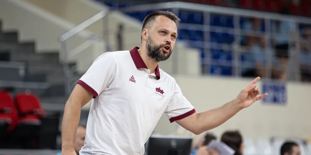 Latvijas U-16 izlases galvenais treneris Edijs Šlesers. 