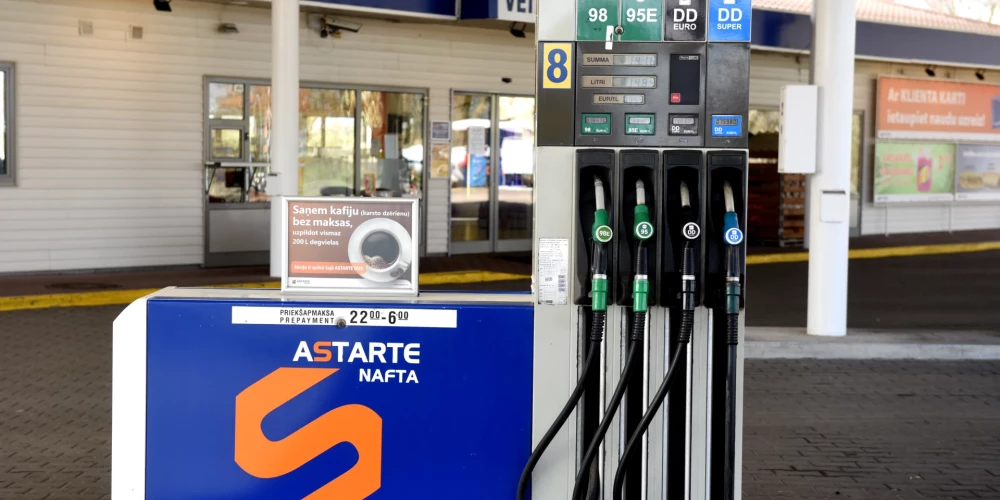 Заправка Astarte-Nafta на улице Краста в Риге.