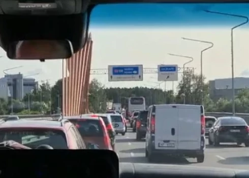 Пробка на Южном мосту.