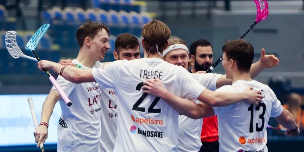 Latvijas florbola izlase šoreiz Pasaules spēles noslēdz aiz labāko četrinieka.