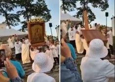 "Это нехороший знак!" Во время процессии в Аглоне произошел опасный инцидент с иконой