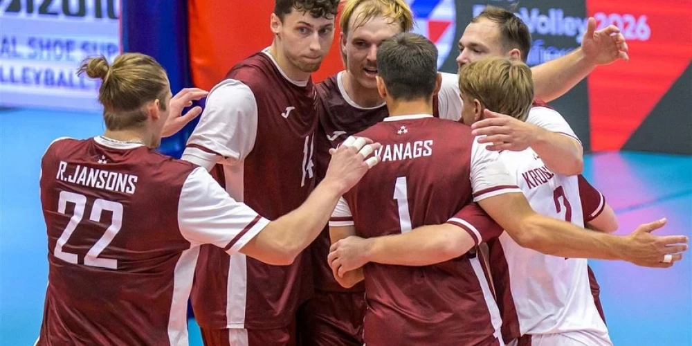 Latvijas volejbolisti uzvar pēdējā kvalifikācijas spēlē un nodrošina vietu Eiropas čempionāta finālturnīrā.